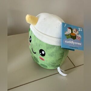 Green and White Stuffed Animal Plush matcha